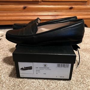 Chanel black loafers